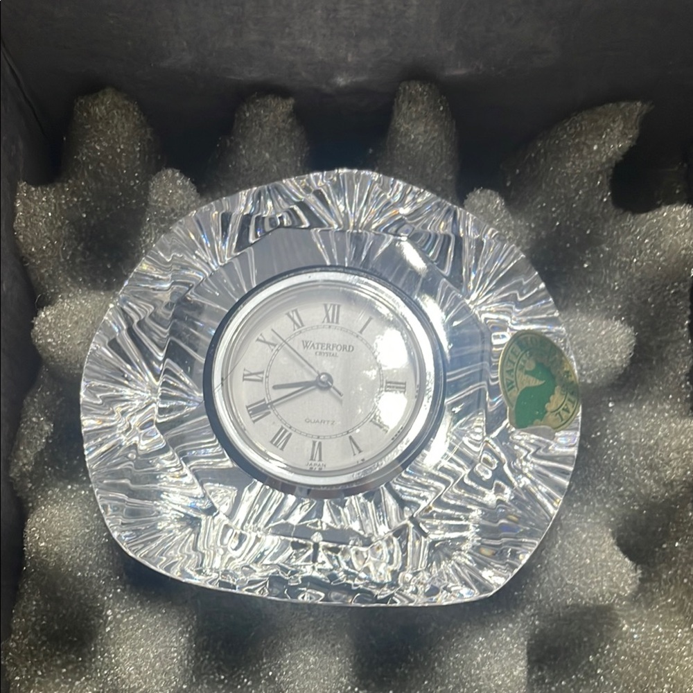 Waterford Silver Wall Clock Crystal Elegance